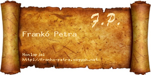 Frankó Petra névjegykártya